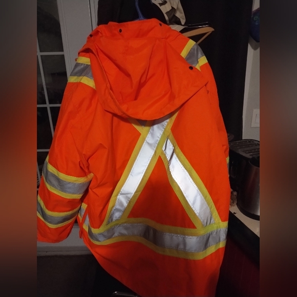 Men's Work King Hi Vis 3 in 1 parka - Picture 2 of 2